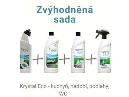 Sada 4x Krystal eco - koupelna, nádobí, podlahy, WC
