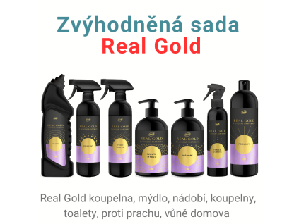 Zvýhodněná sada čistících prostředků  Real Gold 7 ks