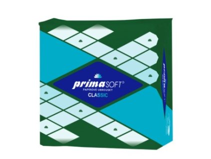 Ubrousky 33x33 PrimaSoft 18x100ks 1 vr. zelene 060346