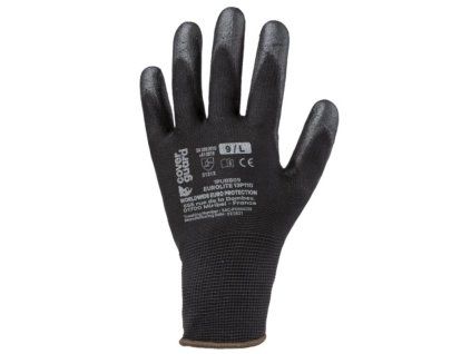 Rukavice Coverguard Eurolite cerna vel.09