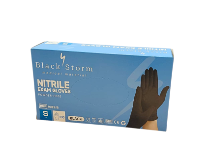 Rukavice nitril cerne black storm vel. S (2)