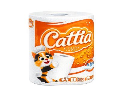 Kuchyňské utěrky Cattia 2-vr., 60 m extra bílá oranžové