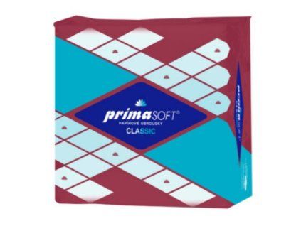 Ubrousky 33x33 PrimaSoft 18x100ks 1 vr. bordo 060305