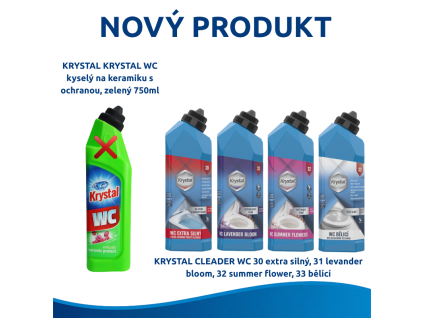 KRYSTAL WC kyselý na keramiku s ochranou, zelený 750ml