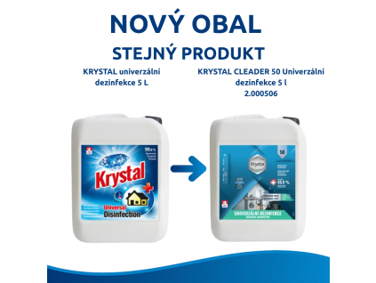 KRYSTAL univ. dezinfekce 5 L nahrazeno 2.000506 KRYSTAL CLEADER 50 Univ. dezinfekce 5 l